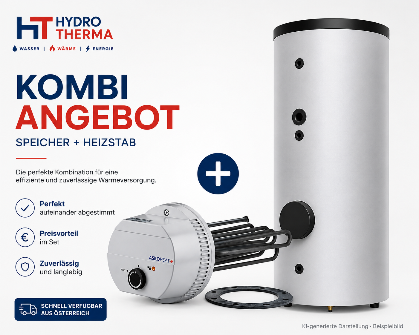 Hydrotherma Komplettlösung – Speicher inklusive Heizstab im Kombi-Angebot